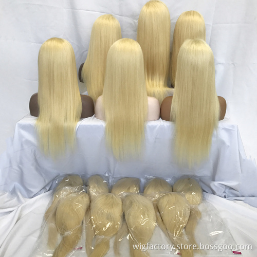 Cheap 613 Blonde Human Hair Lace Wigs Cuticle Aligned,Virgin Brazilian Hair Human Wig Unprocessed,13*4 Wholesale Wigs Human Hair